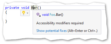 Accessibility modifiers required